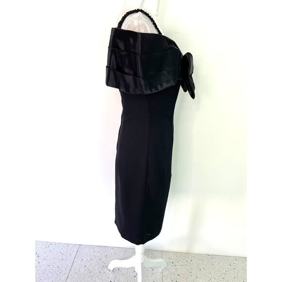 Shuet Young For HW Collection Dress Womens Size 9 10 Off The Shoulder Bow Front - Picture 12 of 12